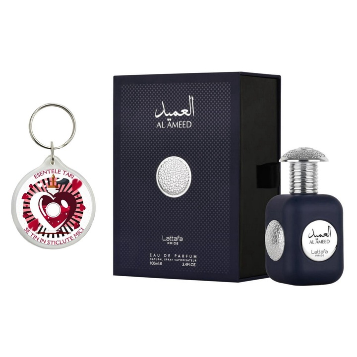 Set Apa de Parfum Al Ameed, Lattafa, Unisex 100ml Parfum arabesc si breloc esentele tari se tin in sticlute mici
