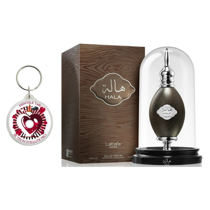 Set Apa de Parfum Hala, Lattafa, Unisex 100ml Parfum arabesc si breloc esentele tari se tin in sticlute mici