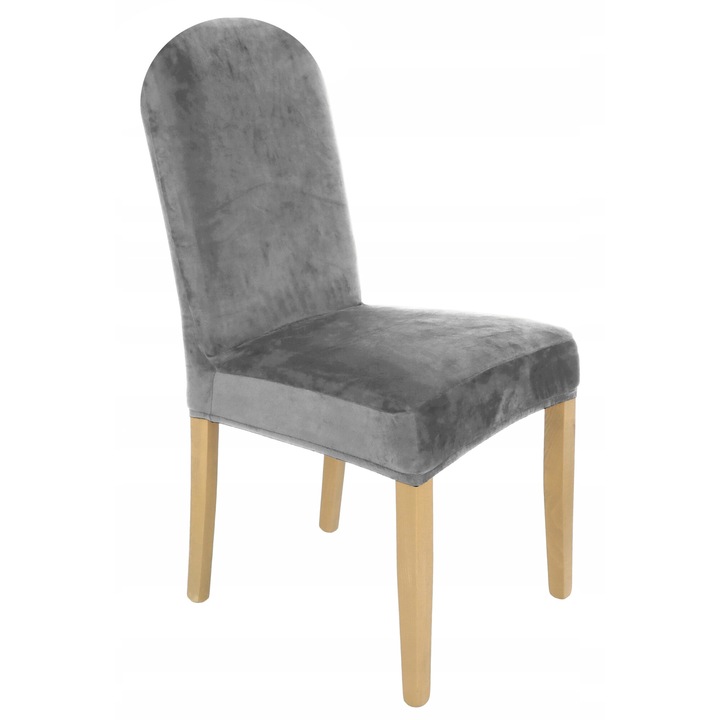 Székhuzat, Bútort takarunk, Bársony, Szürke, Elasztikus, 58 cm, Mosógépben mosható, Kosz elleni védelem, Állatszőr, Sérülések