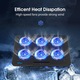 Professional RGB Gaming Laptop Cooler, Noonedibs, 8 setari de inaltime, racire puternica cu sase nuclee, debit de aer reglabil, compatibilitate puternica, design cu zgomot redus, cu suport detasabil pentru telefon, lumini RGB colorate, porturi USB, negru