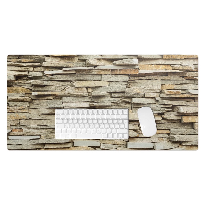 Mapa de birou, Wallfluent, Zid de piatra, Bej, 90x45 cm, 010250300040100004357