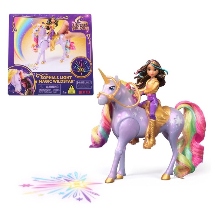 Unikornis babakészlet, Sophie, fényeffektusok, többszínű