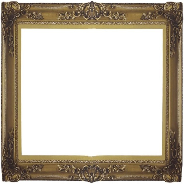 Rama decorativa din hartie, AMRINUGL, stil antic, finisaj auriu, model baroc