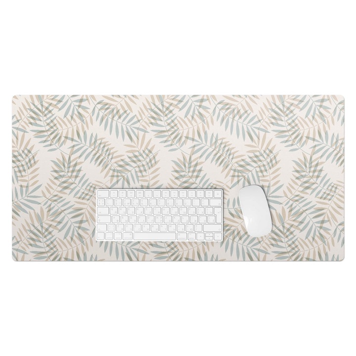 Mapa de birou, Wallfluent, Frunze in pasteluri, Bej, 90x45 cm, 010250300040100033387