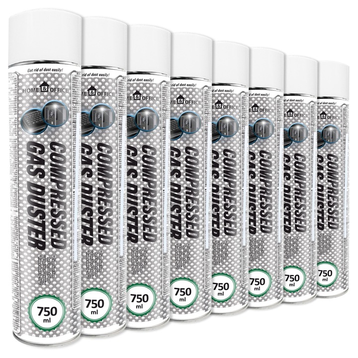 Set 8 x spray cu aer comprimat, AABCOOLING, 750 ml, biodegradabil, utilizare universala