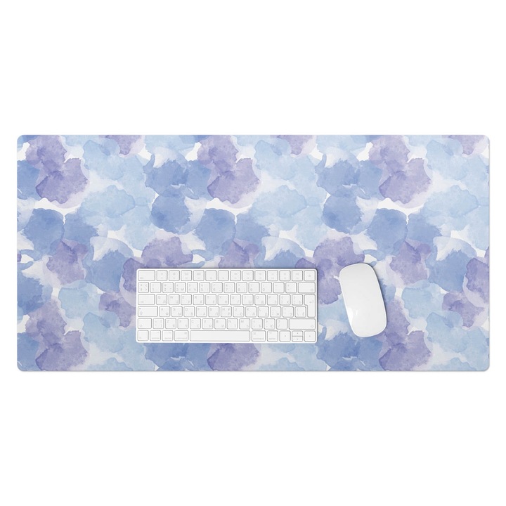 Mapa birou, Wallfluent, Abstractie acuarela, Albastru, 90x45 cm, 010250300040100033560