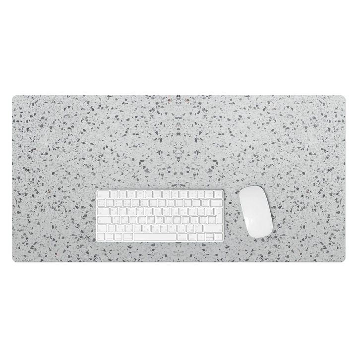 Mapa de birou, Wallfluent, Simetria terrazzo, Gri, 90x45 cm, 010250300040100057087