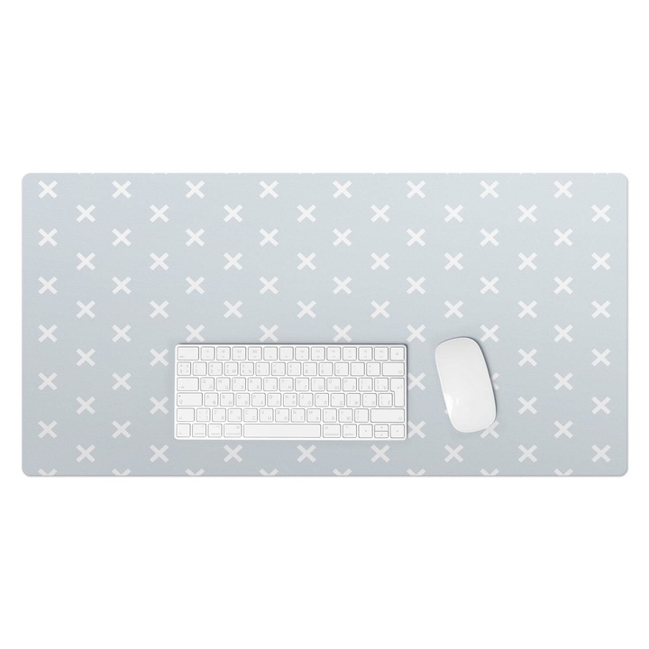 Mapa pentru birou, Wallfluent, Cruci pe fundal, Gri, 90x45 cm, 010250300040100057142