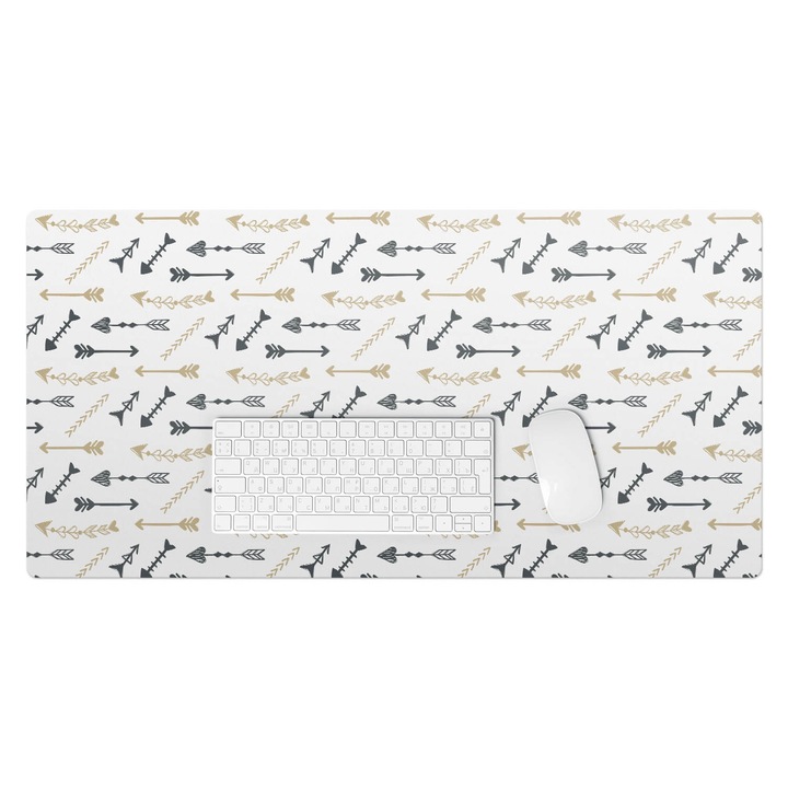 Mapa de birou, Wallfluent, Model cu sageti, Galben, 90x45 cm, 010250300040100074615