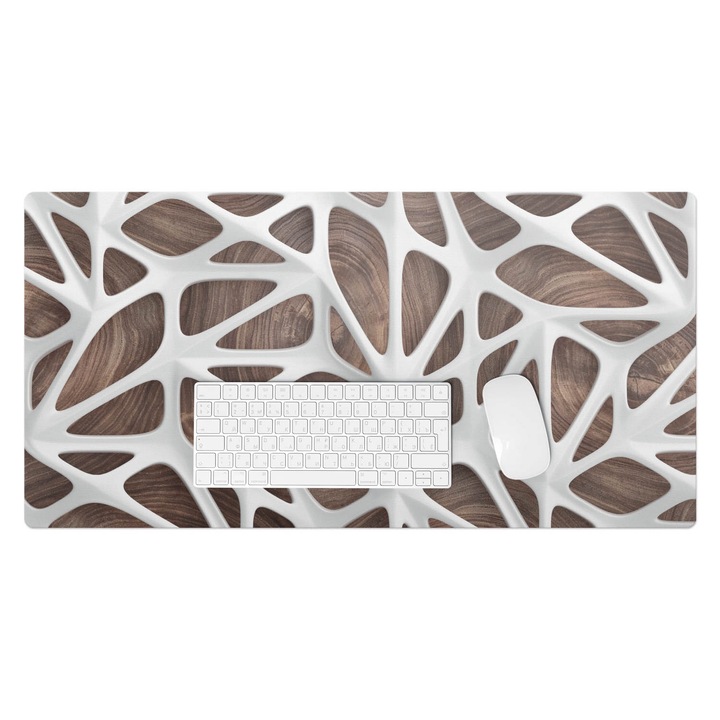 Mapa pentru birou, Wallfluent, Structura ajurata, Maro, 90x45 cm, 010250300040100020560