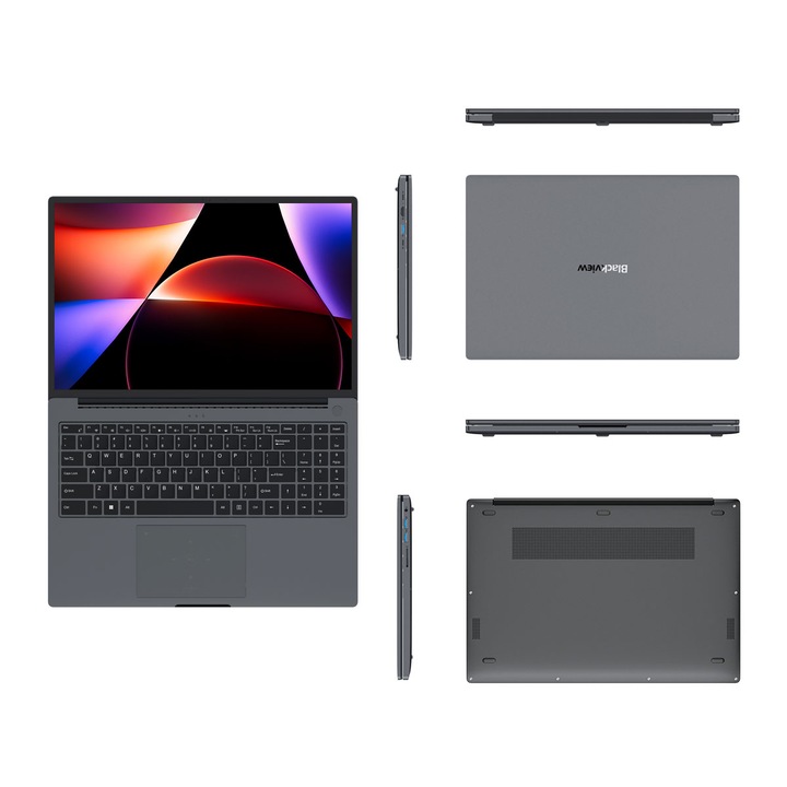 Blackview AceBook 12 laptop, szürke, 16" FHD+, Intel® Core i5-1030NG7, Windows 11 Pro, 16 GB LPDDR4 + 512 GB SSD (2TB-ig bővíthető), ujjlenyomat-érzékelő, 57 Wh-s akkumulátor, 65 W-os gyorstöltés