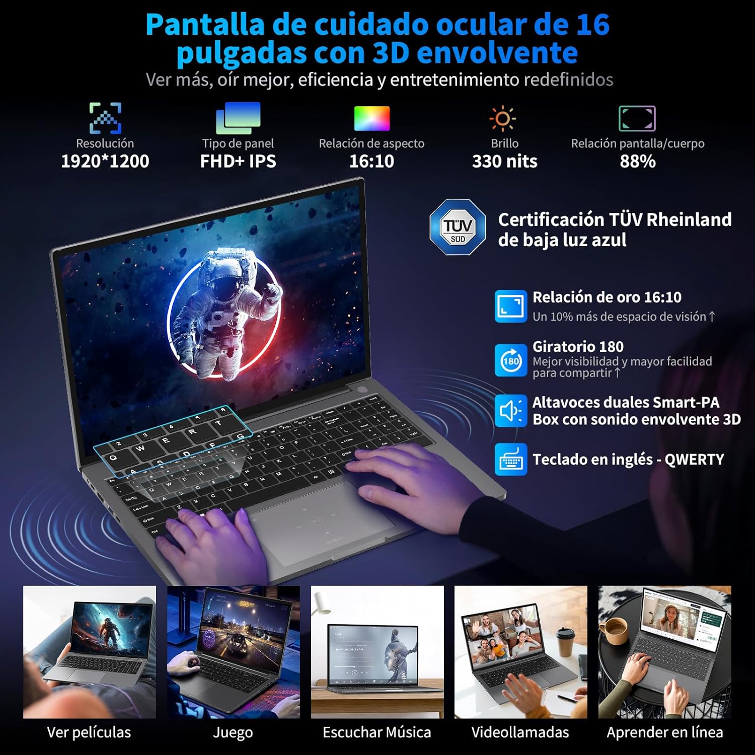 Laptop Blackview AceBook 12, 16 FHD+ 1920x1200 IPS, 60Hz, Intel® Core ...