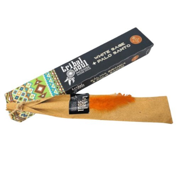 Illatos pálcikák szett, zsálya és palo santo, 10 darab