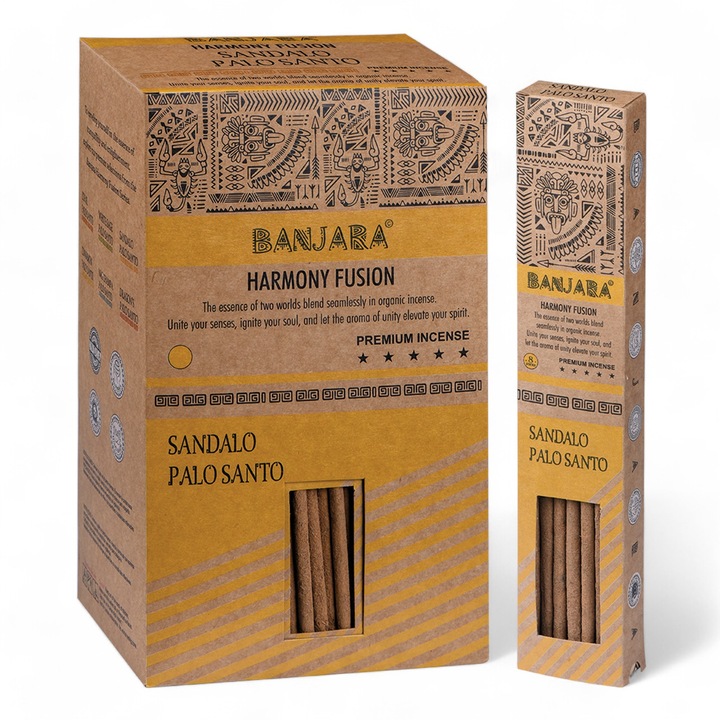 Betisoare parfumate Banjo, Palo Santo & Santal, 45 g