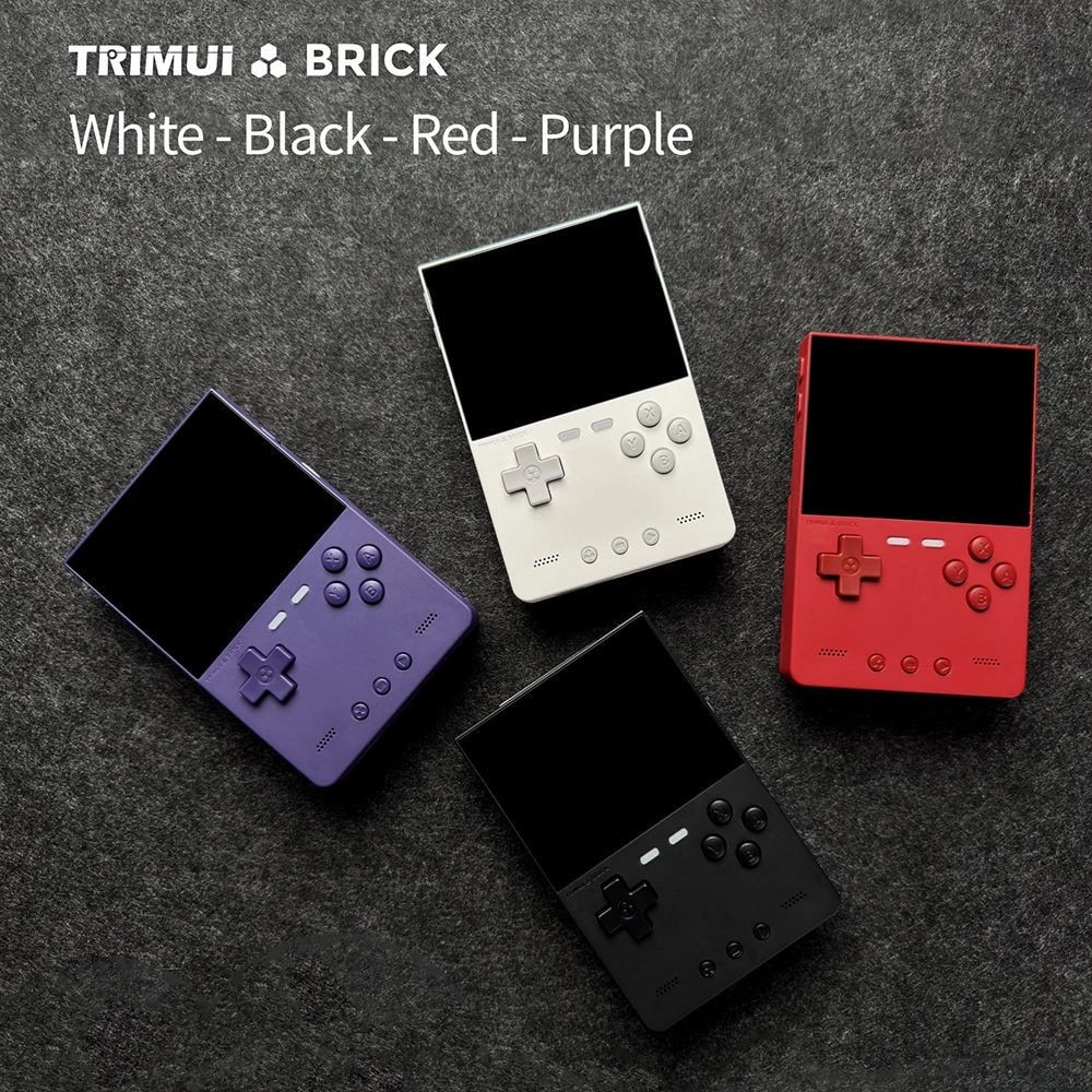Consola retro TRIMUI Brick 64GB cu jocuri, quad core Cortex-A53 2.0GHz, 1GB RAM, IPS LCD 3.2" 1024x768 4:3, acumulator 3000 mAh, WiFi, Bluetooth, neagra, portabila