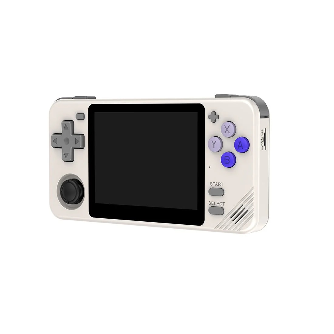 Consola retro Powkiddy RGB10X 64GB cu jocuri, quad core Cortex-A35 1.5GHz, 1GB RAM, IPS LCD 3.5" 640x480 4:3, acumulator 2800 mAh, gri, portabila