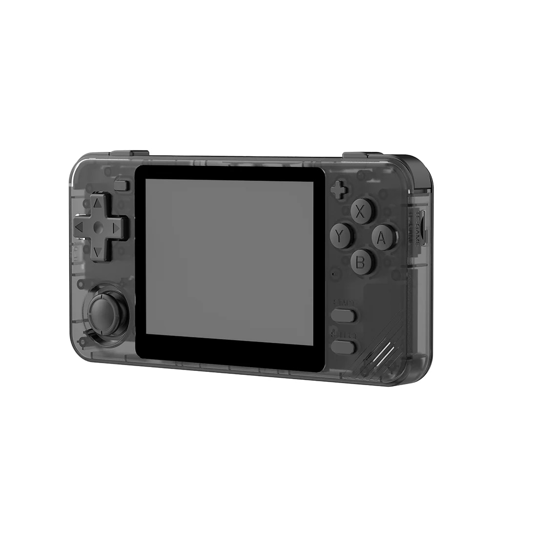 Consola retro Powkiddy RGB10X 64GB cu jocuri, quad core Cortex-A35 1.5GHz, 1GB RAM, IPS LCD 3.5" 640x480 4:3, acumulator 2800 mAh, neagra, portabila