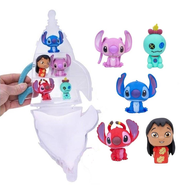 Комплект от 5 3D пъзела - гумичка + кутия за съхранение, Disney, Lilo & Stitch