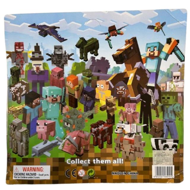 マインクラフト Set 7 figurine Minecraft si accesorii, 5-8cm, multicolor
