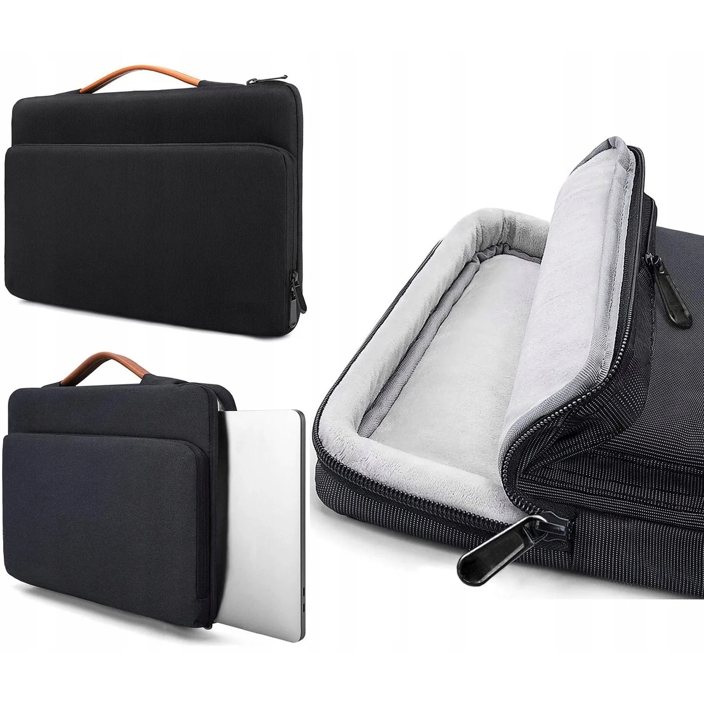 Geanta Laptop, Nylon, Negru, 15-16 Inci, Fermuar, Compartiment Interior, Buzunar Lateral, Rezistent La Umiditate, Amortizare, Dimensiuni: 41 x 30 x 3, 5 cm