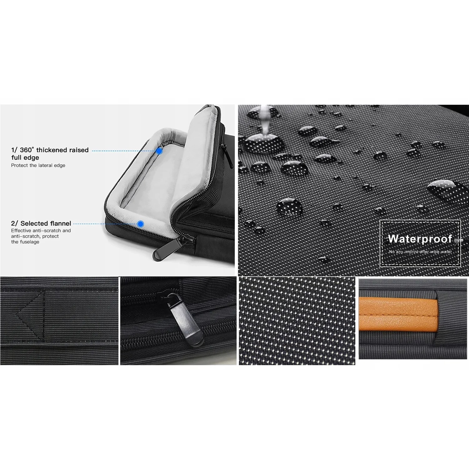 Geanta Laptop, Nylon, Negru, 15-16 Inci, Fermuar, Compartiment Interior, Buzunar Lateral, Rezistent La Umiditate, Amortizare, Dimensiuni: 41 x 30 x 3, 5 cm