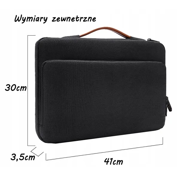 Geanta Laptop, Nylon, Negru, 15-16 Inci, Fermuar, Compartiment Interior, Buzunar Lateral, Rezistent La Umiditate, Amortizare, Dimensiuni: 41 x 30 x 3, 5 cm