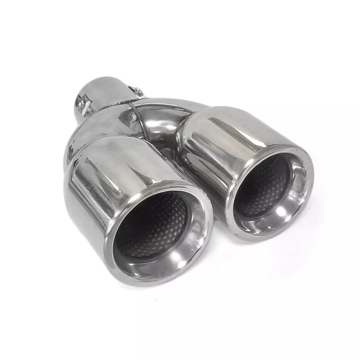Ornament Toba Esapament Universala Ornament Teava Esapament Sistem de Evacuare Teava de Evacuare Toba Sport Dublu otel Inoxidabil Cromat De la 38 mm la 50 mm