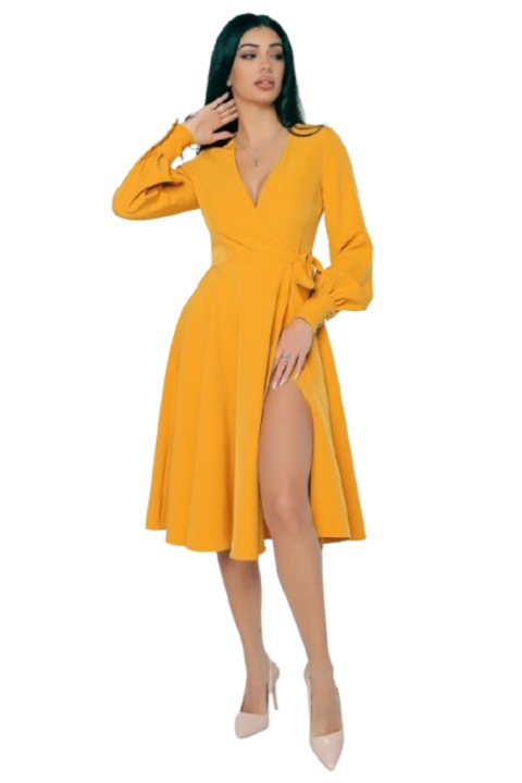 Rochie eleganta clos, crapata pe picior