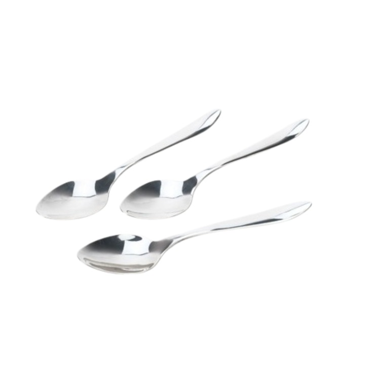 Комплект 3 лъжици, Неръждаема стомана, 14,5 см