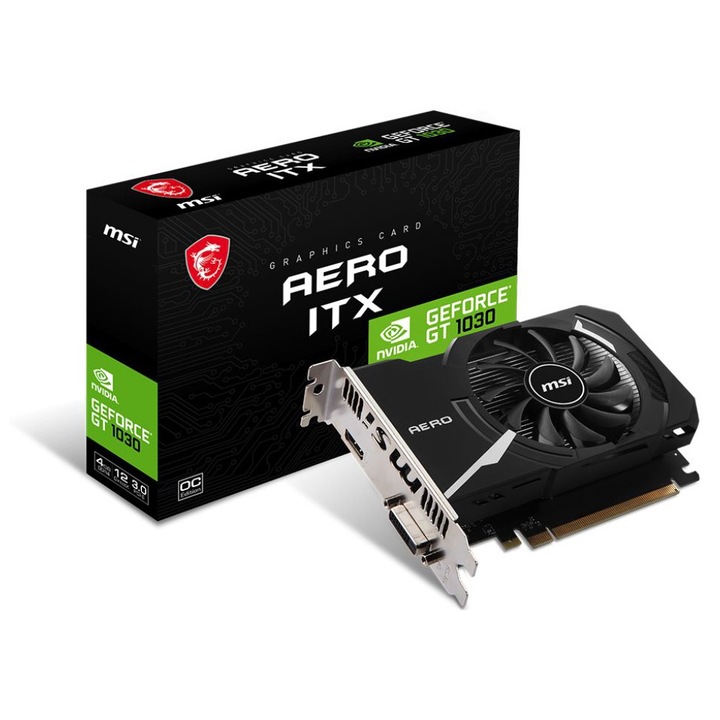 Видео карта MSI GeForce GT 1030 AERO ITX OC 4 GB DDR4 64 bit