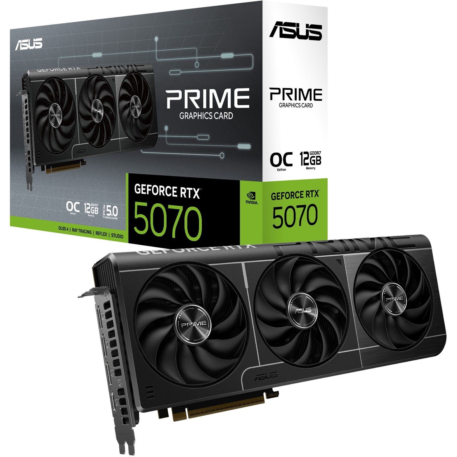 Placa video ASUS GeForce RTX 5070 PRIME OC 12 GB GDDR7 192 bit