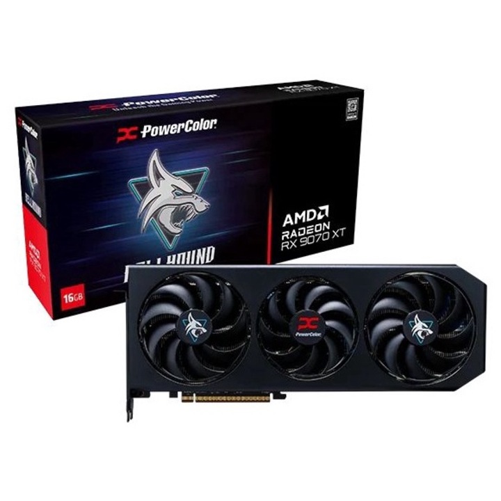 Графична карта Radeon PowerColor Hellhound RX 9070 XT OC 16GB