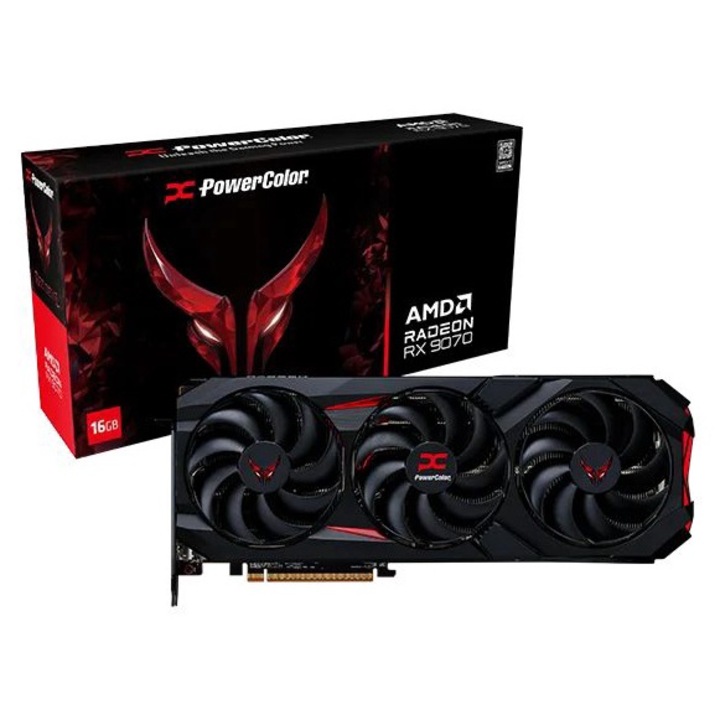 Видео карта PowerColor Radeon RX 9070 Red Devil 16GB GDDR6