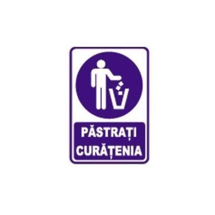 Indicator Pastrati curatenia, 20cmx28cm, PVC