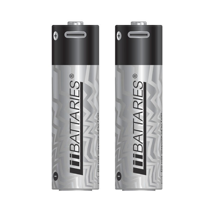 Комплект батерии LiiBattaries 18650 литиево-йонни, 2000mAh, USB-C, 25.3x50mm, 2 бр