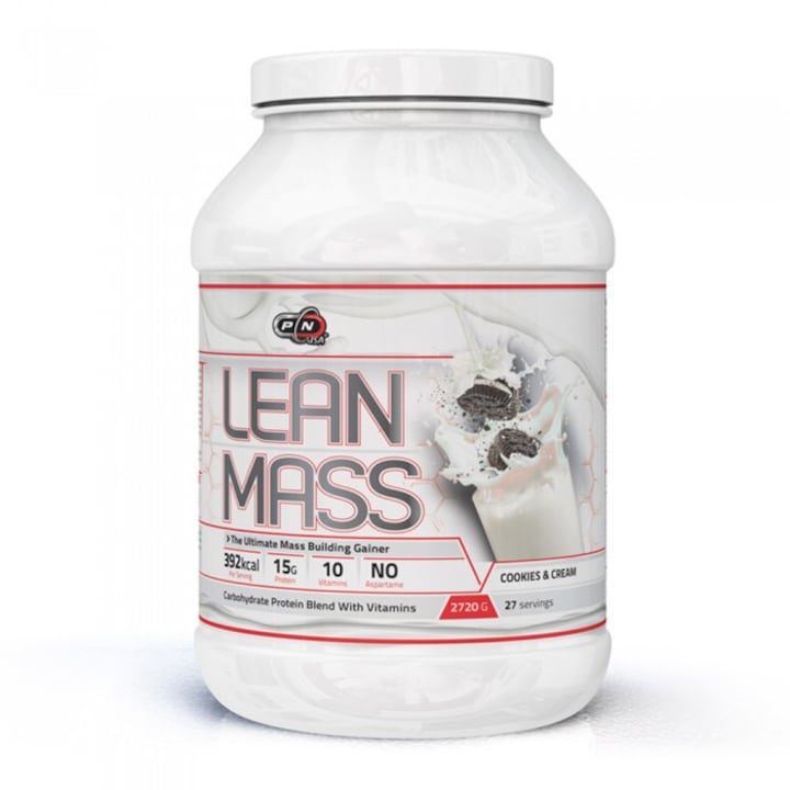 Lean Mass Pure Nutrition USA, 2720 g Бисквити и сметана