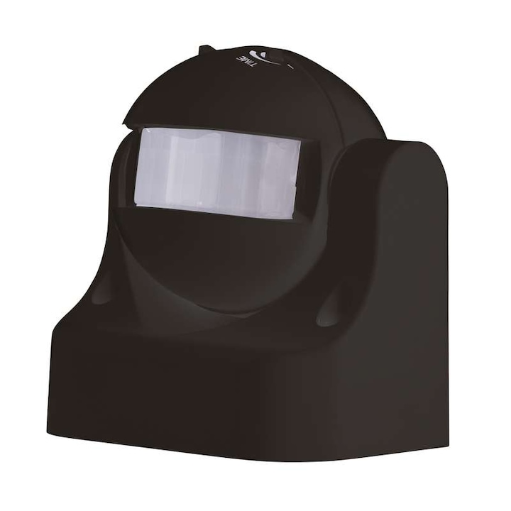 Приложен PIR сензор за движение, разстояние на засичане 12 метра, ъгъл на засичане 180 градуса, черен, EMOS