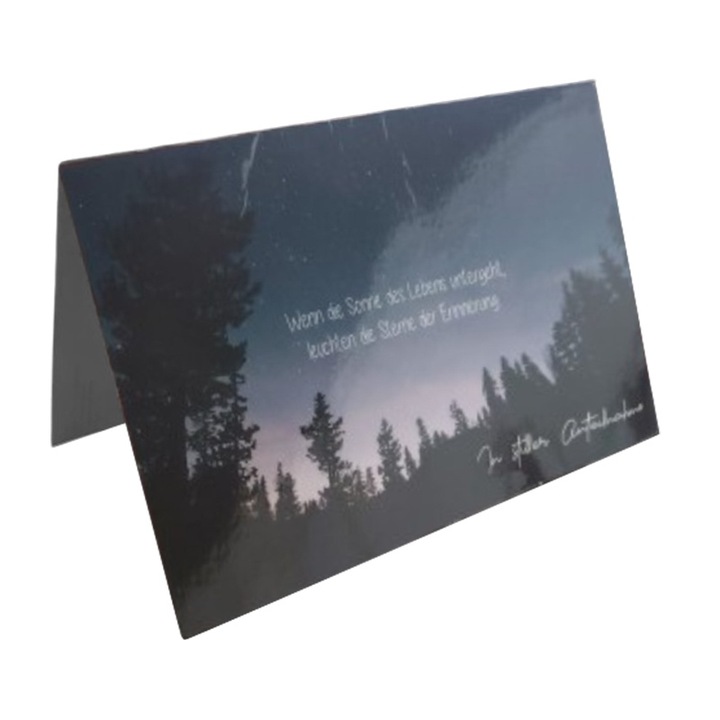 Felicitare, in limba germana, cu plic, padure