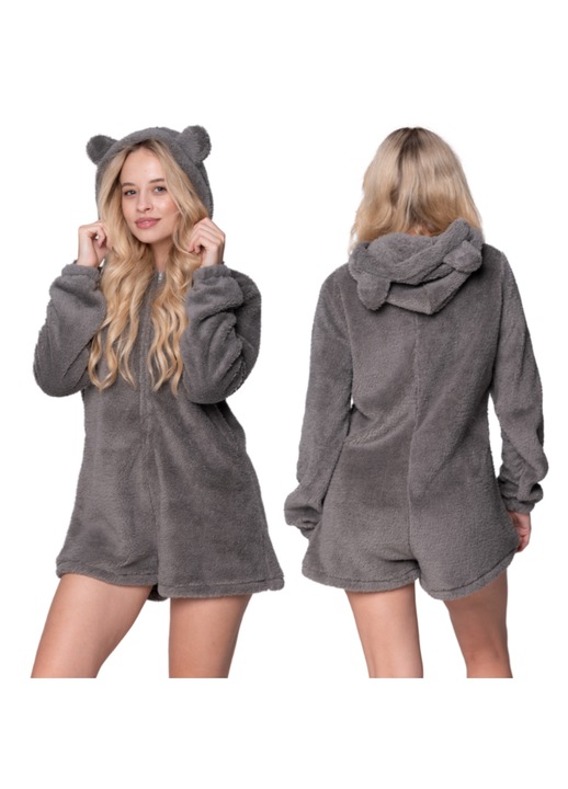 Pijama Onesie, Kigurumi, Salopeta, HomeDesign, Mystersheep, Polar, Material Moale, Cald, Cu Fermoar, Ideala Pentru Cadou, Gri