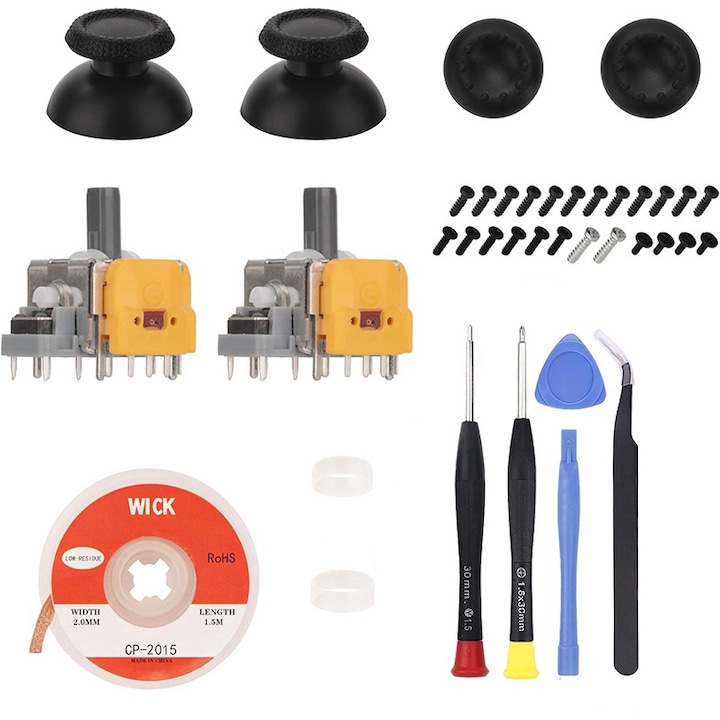 Hall Effect Joystick for controler PS5, 2 analog joysticks, 2 thumbsticks, No Drifting, cu kit reparatii, KINGTRONG®