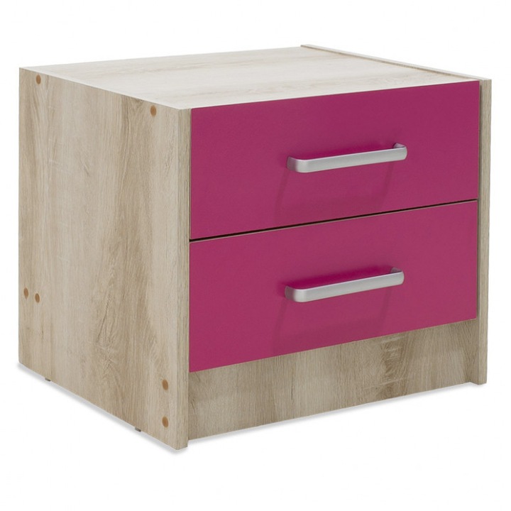 Noptiera Keely 40.5x47.5x40.5 cm, Roz