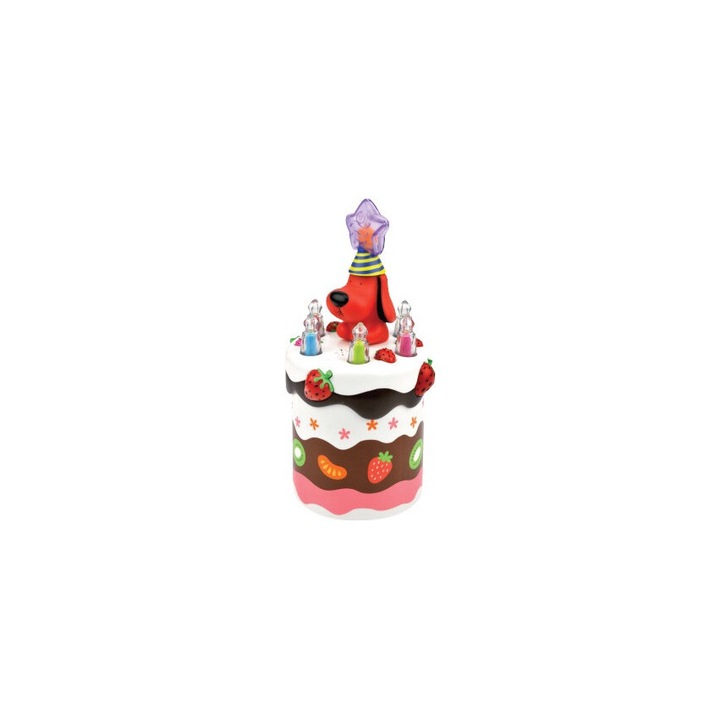 Tort de aniversare cantator, K's Kids, interactiv, coordonare vizual-motorie, 30x30cm