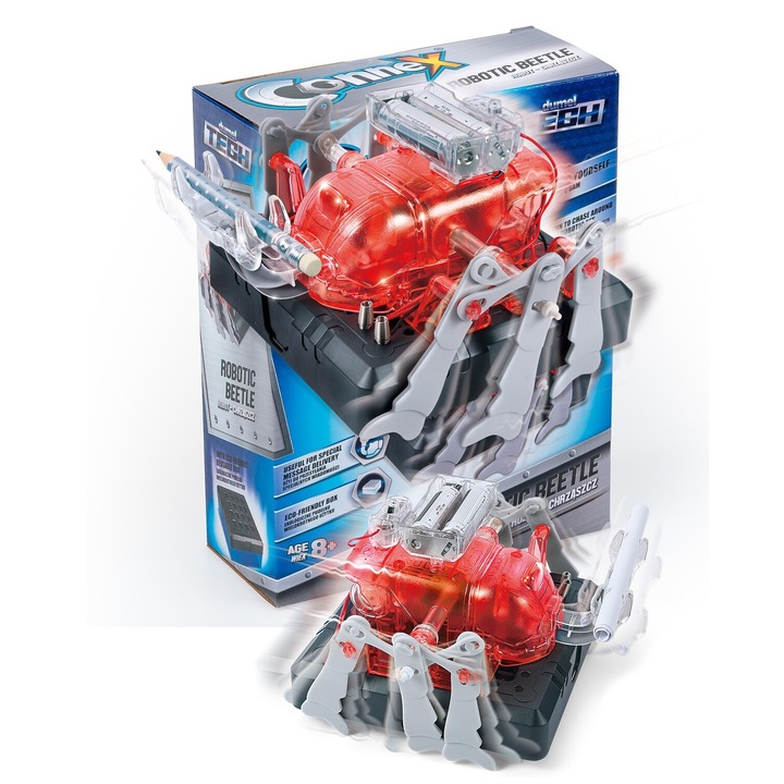 Robot de jucarie Dumel, model Chrzaszcz, set de montaj, ecologic, 14x7x19 cm