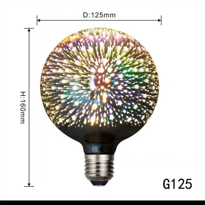 SUEVA® 3D LED крушка G125 E27 4W