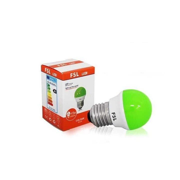 SUEVA® LED крушка E27 G45ZD 2W Зелена
