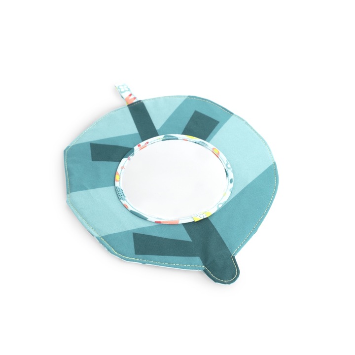 Jucarie senzoriala pentru bebelusi, Miniland, +6 luni, 18x19cm, albastru