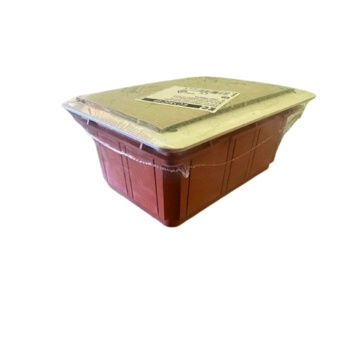 Doza, Cutie de Derivatie, Cu Capac de Carton pentru Protectie Tencuiala, Montaj Incastrat, Montarea Capacului ( Cu Suruburi), Halogen Free, IP40, 152x100x70mm, EC350C4P Elettrocanali Italia