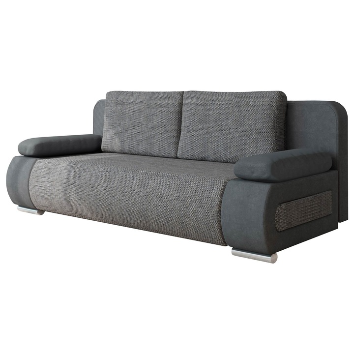 Canapea Ernas, MIRJAN24, maro + gri, 200x92x77 cm