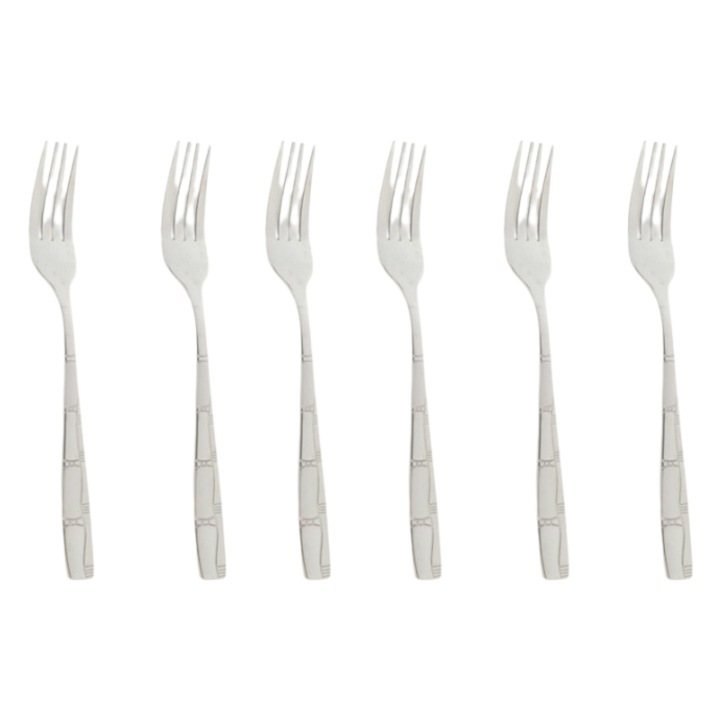 Комплект от 6 броя вилици, метални, 20см