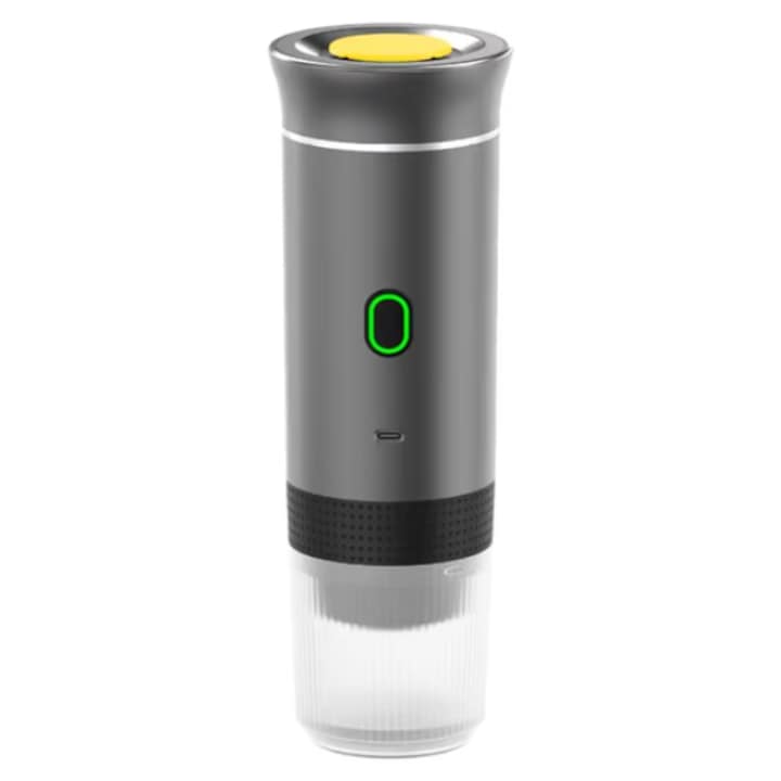 Espressor portabil, DAVIKER, cafea macinata, capsule Nespresso, Nescafe, Dolce Gusto, mod incalzire apa, baterie 2500 mAh, putere 72W